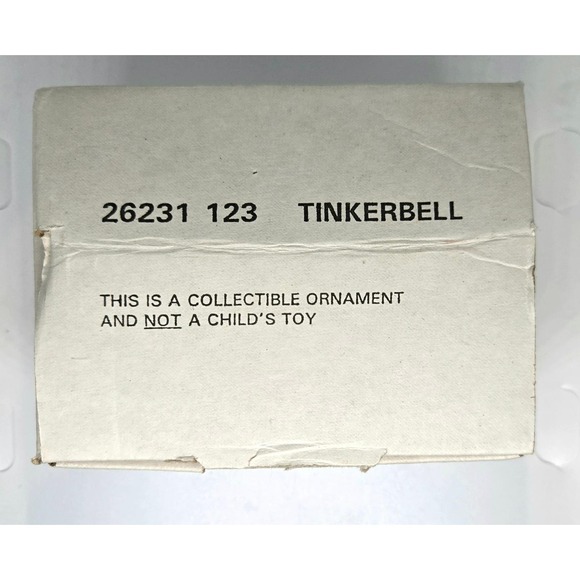 Vintage Grolier Disney Christmas Ornament: Tinker Bell‎ on Snowflake IOB - Picture 3 of 3